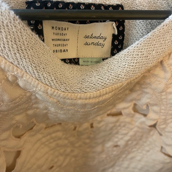 Anthropologie Millie Lace Cut-out Tee - Picture 4 of 4